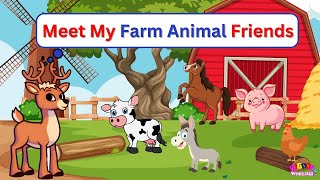 Fun Farm Animals Names and Sounds for Kids  Farm Animal Facts  Educational Video [upl. by Teryn]