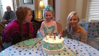 Elsa and Anna sing Happy Birthday to Evalyn [upl. by Suryc]