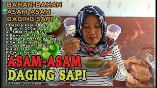 Resep Asem Asem Daging Sapi  Resep Masakan Kaki Lima Rasa Restoran ala Dapur Bu Endro [upl. by Marden]