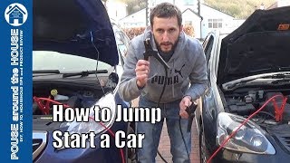 How to jump start a car with booster cables or jump leads Start a flat car battery made easy [upl. by Sidwohl721]