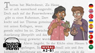 604 Deutsch lernen mit Geschichten  Deutsch lernen durch Hören  A2B1  Learn German with stories [upl. by Livingstone286]