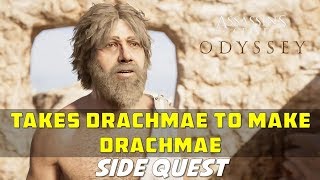 Takes Drachmae to make Drachmae  Side Quest  Kythera  AC ODYSSEY [upl. by Birdella]