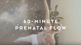 60Minute Prenatal Yoga Flow with Andrea Bogart [upl. by Imoan]