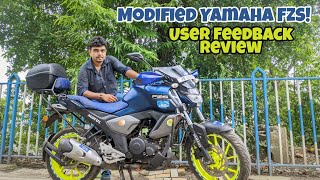 Yamaha FZS V3 Touring modified Price amp Details of Aftermarket Mods  Owners Review [upl. by Sclar58]