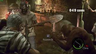 RE5 PC Mercenaries  Prison Chris Safari 551k WR [upl. by Revlis]