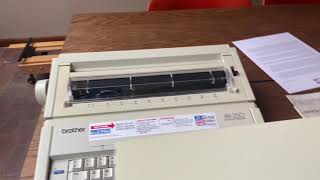 Brother AX250 Electronic Typewriter SELFDEMO [upl. by Ymled]