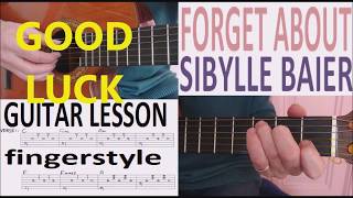 FORGET ABOUT SIBYLLE BAIER fingerstyle GUITAR LESSON [upl. by Olmsted128]