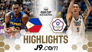 Gilas Pilipinas put on a show vs Chinese Taipei  J9 Highlights  FIBA Asia Cup 2025 Qualifiers [upl. by Laverne]