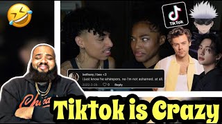 LARRAY  WATCHING THIRST TRAP TIKTOKS WITH QUEN  REACTION [upl. by Ybhsa]