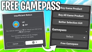 Roblox Universal Gamepass Buyer FOR FREE  Get Free Gamepass Anywhere amp Anytime [upl. by Skoorb]