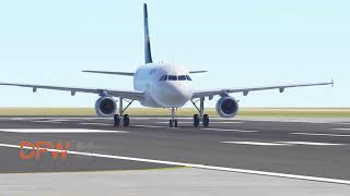 Volaris Airbus A319 Takeoff at Dallas Fort Worth International Airport KDFW in Infinite Flight [upl. by Nettirb]