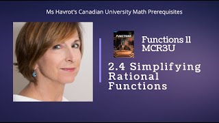 Functions 24 Simplifying Rational Functions [upl. by Ky]