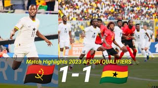 Angola 11 Ghana  Goal Highlights  2023 AFCON Qualifiers [upl. by Enneillij]