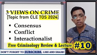 TOS Topic Three 3 Views on Crime  Criminology Review amp Lecture 10 [upl. by Benedix977]