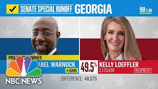 NBC News Projects Warnock Wins Georgia Senate Race  NBC News [upl. by Azriel]