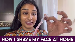 How i shave my face at home 😰 [upl. by Thekla965]