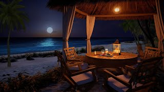 Magical Night  Soothing Deep Sleep with Nature Sounds  Meditation Relaxing  Tropical Beach 4K [upl. by Bainbridge]