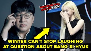 Aespa Winter’s Unexpected Reaction To Bang Si Hyuk Question Leaves Korean Netizens In Stitches [upl. by Cirala]