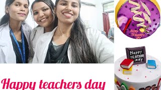 Happy teachers day  Teachers day celebration 🎁 collegelife minblog [upl. by Reichel]