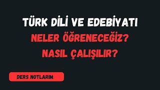 Türk Dili Ve Edebiyatı Dersinde Neler Öğreneceğiz  Türk Dili ve Edebiyatı Dersine Nasıl Çalışılır [upl. by Hanad]