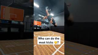 Who can do the MOST kicks BolingBros karate kick flips brodyboling fyp [upl. by Ecirpak310]