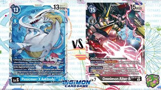 DIGIMON TCG Plesiomon X Blue vs MegaZoo Omnimon White [upl. by Loydie16]