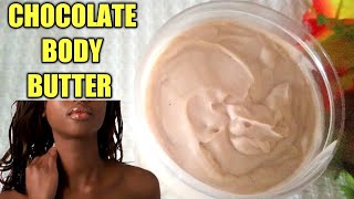 How To Make Body Cream For Chocolate Skin  How To Make Chocolate Body Butter For Glowing Skin [upl. by Tisdale738]