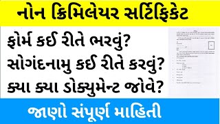 Non Creamy Layer Certificate Gujarat  Non Creamy Form Kevi Rite Bharvu  નોન ક્રિમીનલ સર્ટિફિકેટ [upl. by Jedlicka]