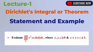 Statement of Dirichlets Integral or Dirichlets Theorem With Example [upl. by Bigg]