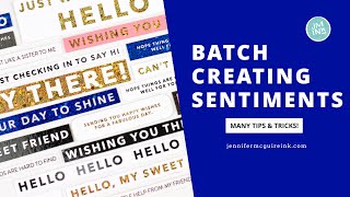 Batch Creating Sentiments  Organizing [upl. by Ebonee130]