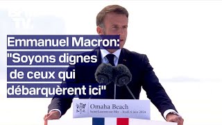 80 ans du Débarquement le discours dEmmanuel Macron à la cérémonie internationale en intégralité [upl. by Naeloj]