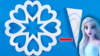 Paper snowflakes Heart cutting easy  how to make a snowflakes out of paper [upl. by Piderit153]