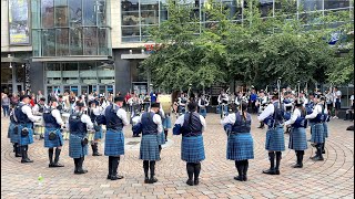 City of Edinburgh Pipe Band playing at St Enochs Square in Glasgow during 2023 Piping Live [upl. by Bret]