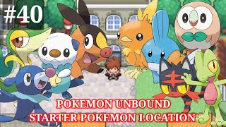 POKEMON UNBOUND WALKTHROUGH  STARTER POKEMON LOCATION  POKEMON EGGS [upl. by Echikson]