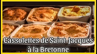 Recette de CASSOLETTES de SaintJacques Façon Bretonne [upl. by Kiona323]