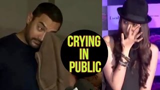 Bollywood Celebrities Crying in Public – Aamir Khan Sonam Kapoor Urvashi Rautela [upl. by Boynton]