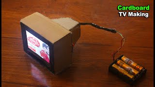 How to make LED TV at home Using Cardboard  Making Cardboard TV  TV Making [upl. by Yedsnil]