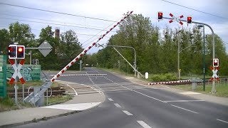 Spoorwegovergang Lauta D  Railroad crossing  Bahnübergang [upl. by Eneles801]