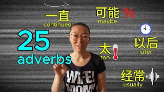 Learn 25 Chinese adverbs 5 groups in 10 minutes 副词 frequency time probability manner degree [upl. by Avilla563]