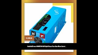 SunGoldPower 6000W DC 48V Split Phase Pure Sine Wave Inverter with Charger UL1741 Standard [upl. by Anoved]