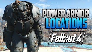 Fallout 4  ALL FULL POWER ARMOR LOCATIONS T45 T51 Raider T60 amp X01 FO4 Power Armor Locations [upl. by Rubin]