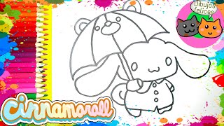 Cómo Crear un 🎨Dibujo de Cinnamoroll con ☂️Paraguas y Protector🌈 [upl. by Leikeze22]