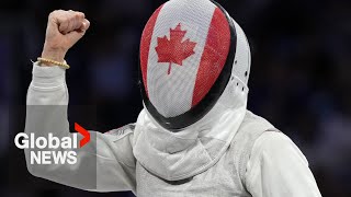 Olympics 2024 Eleanor Harvey wins bronze — Canada’s 1stever fencing medal [upl. by Broek518]