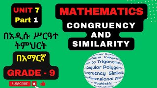 MATHS GRADE 9 UNIT 7 PART 171 CONGRUENCY AND SIMILARITY [upl. by Evvy]