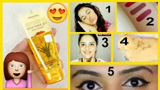 How to use PATANJALI SAUNDARYA ALOE VERA GEL ON FACE  Tanutalks [upl. by Pincas]