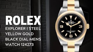 2021 Rolex Explorer I Steel Yellow Gold Black Dial Mens Watch 124273 Review  SwissWatchExpo [upl. by Atiz]