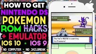 NEW How to Get NDS Pokemon ROM Hack Games on your iOS Device NO COMPUTER NO JAILBREAK [upl. by Suneya]