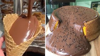 The Most SATISFYING Chocolate Cake Recipes  So Tasty Chocolate Cake Decorating Ideas [upl. by Eciram]