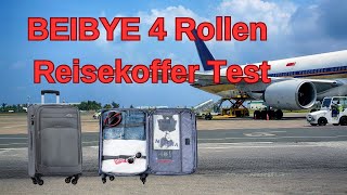 BEIBYE 4 Rollen Reisekoffer Test  Weichschalen Koffer [upl. by Huba76]