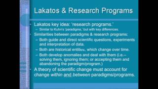 PostKuhnian Philosophy of Science Imre Lakatos 1 of 3 [upl. by Ebneter]